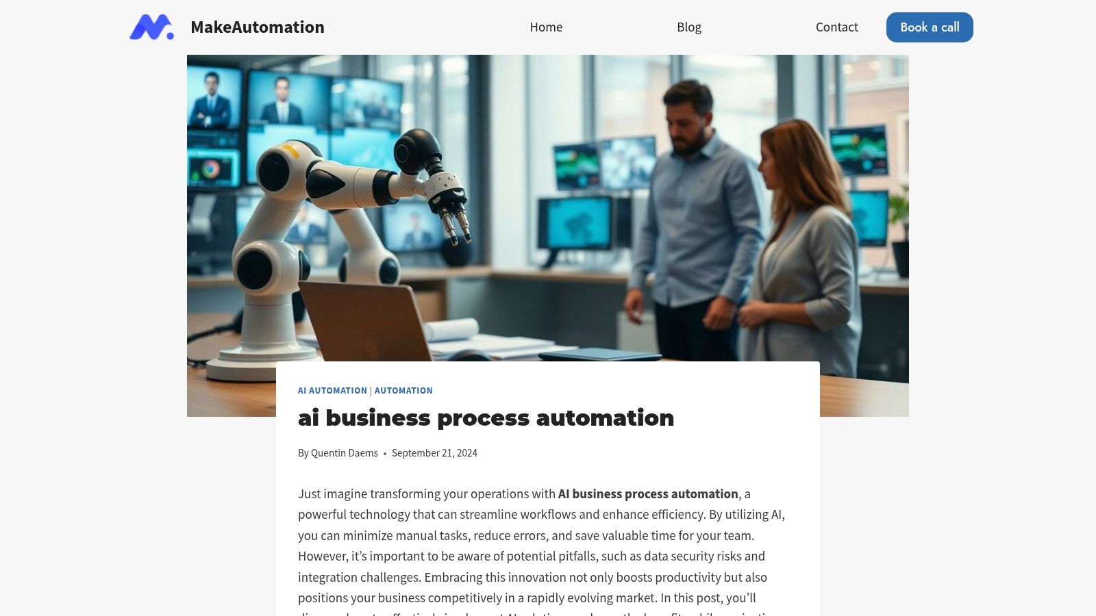 Ai Business Process Automation