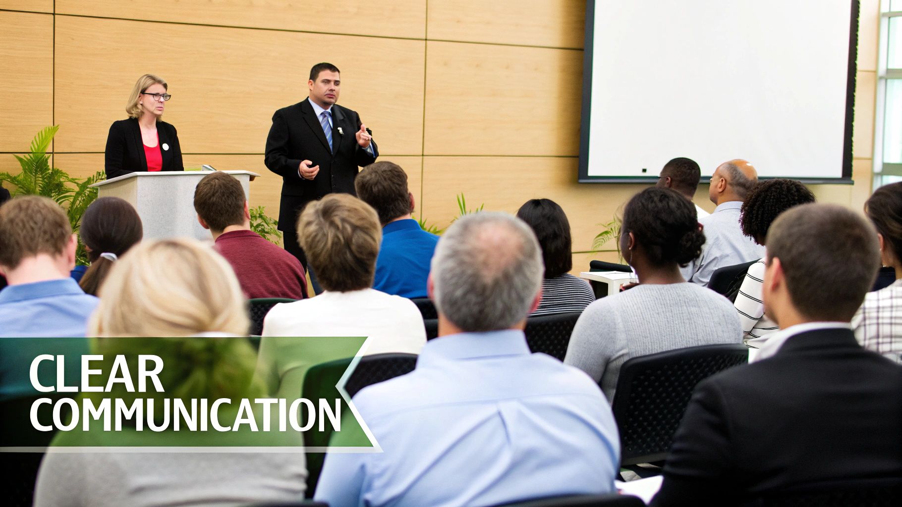 People collaborating on a communication plan