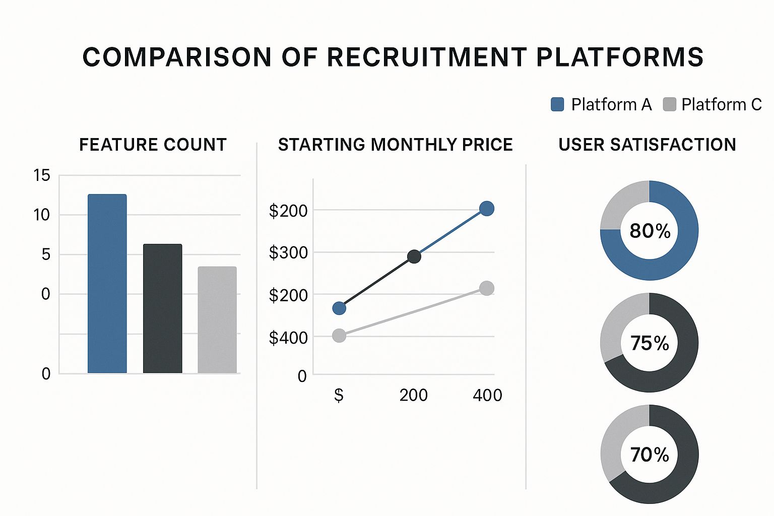 Infographic about recruitment software comparison