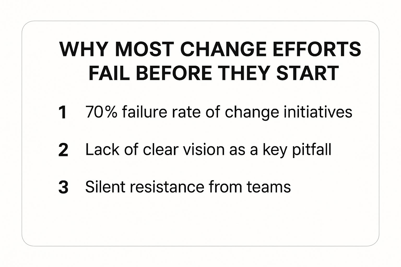 Infographic about how to implement change management