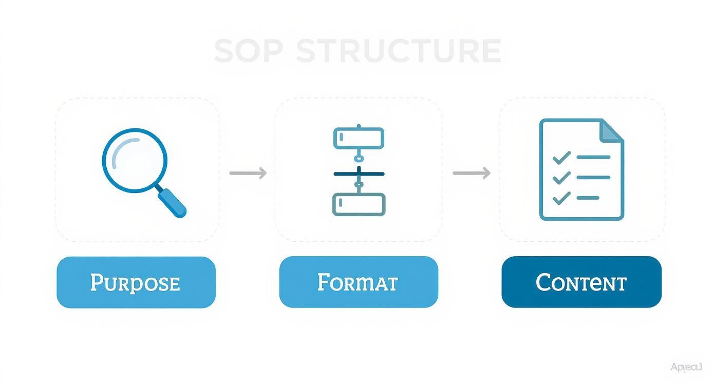 Infographic about how to write standard operating procedures