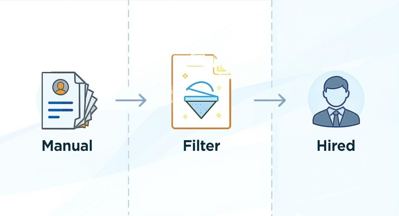 Infographic about automated resume screening software