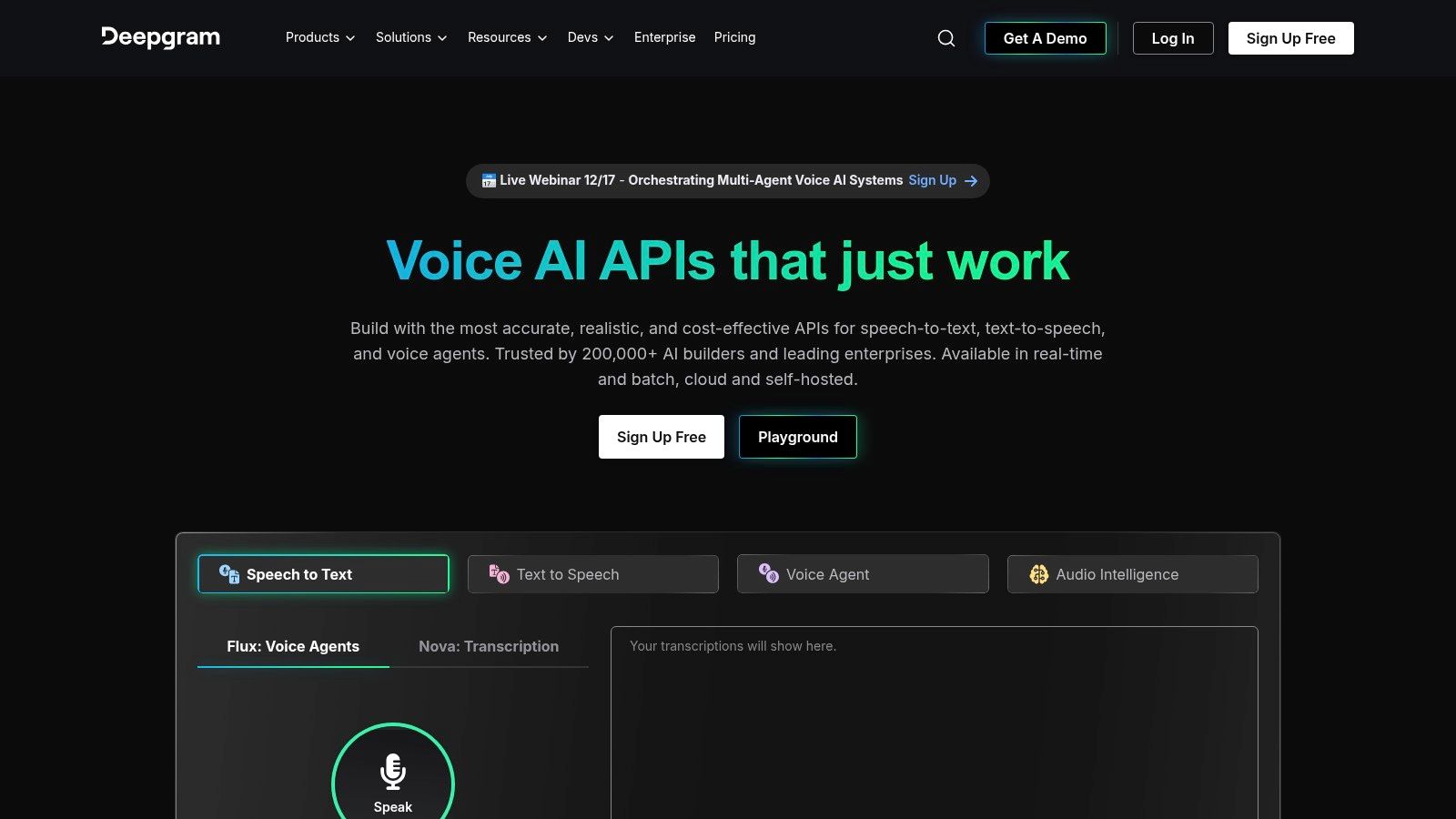 Deepgram – Voice Agent API