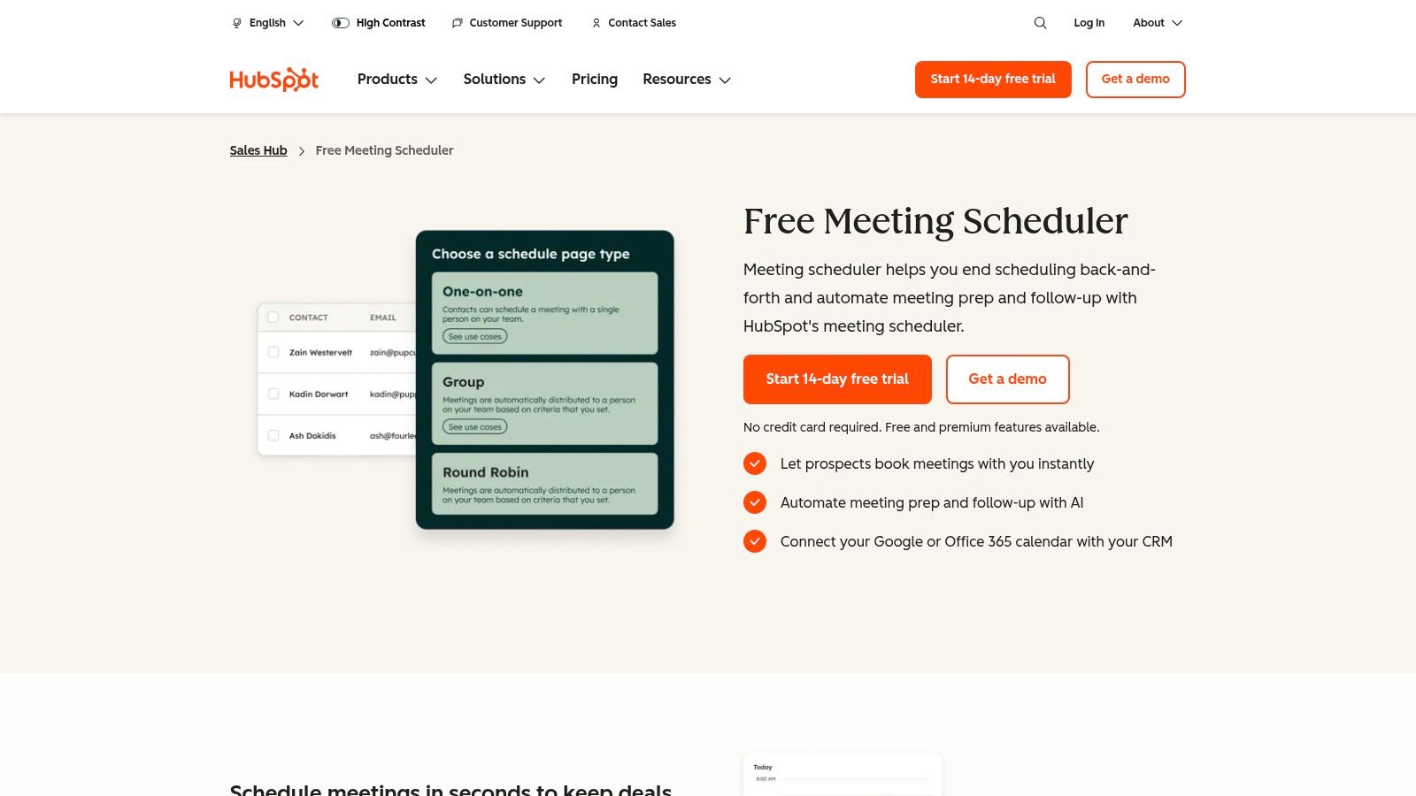 HubSpot Meetings