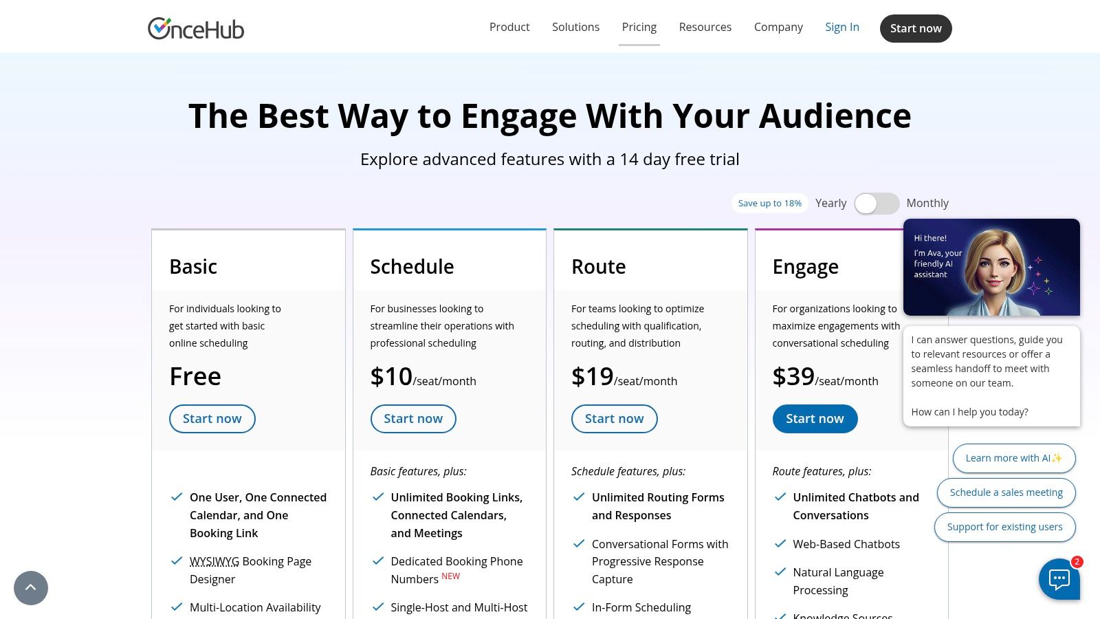 OnceHub (ScheduleOnce / Route / Engage)