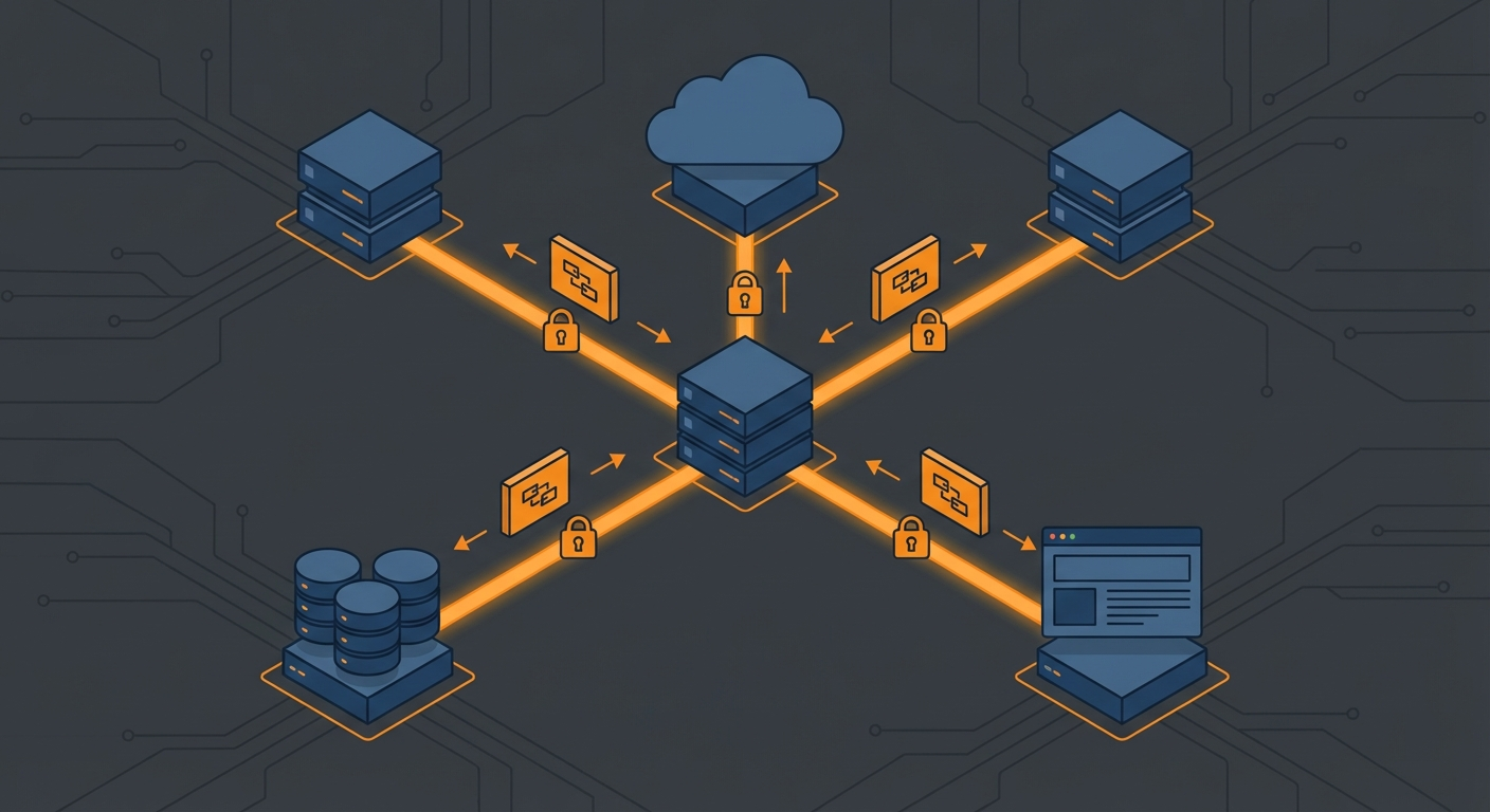 Custom API development connecting multiple business systems