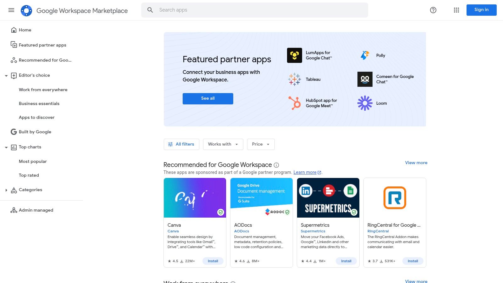 Google Workspace Marketplace