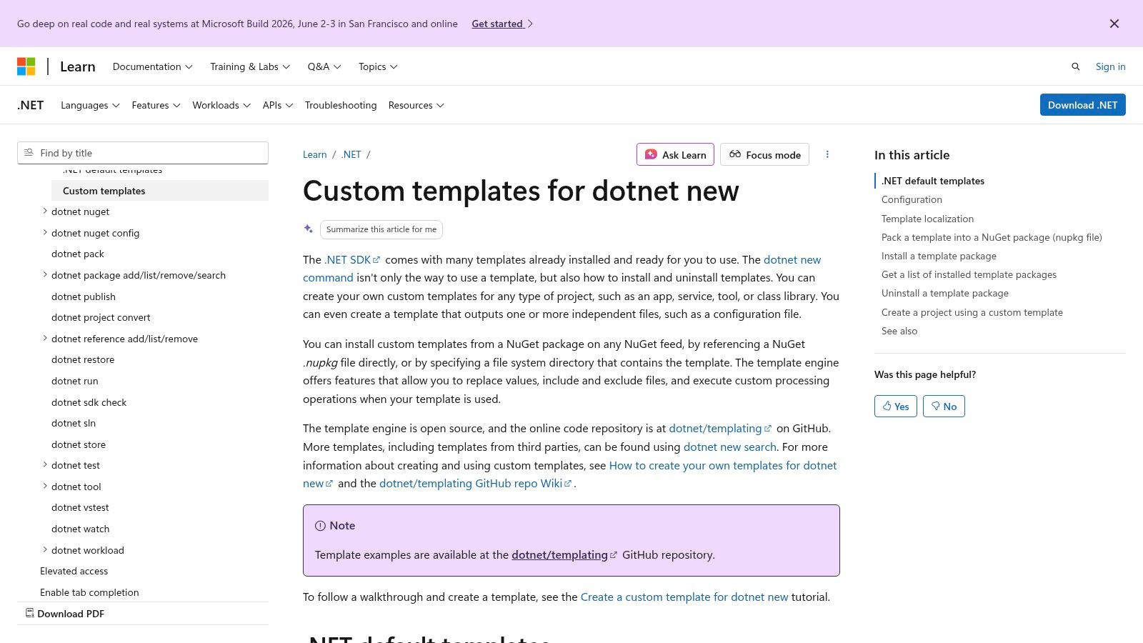 .NET CLI "dotnet new" test project templates (xUnit, NUnit, MSTest)