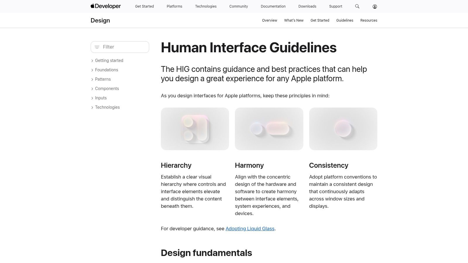 Apple Human Interface Guidelines (HIG)