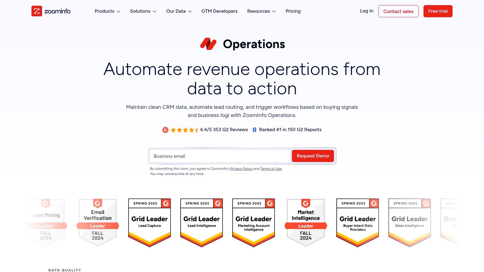 ZoomInfo OperationsOS (RingLead)